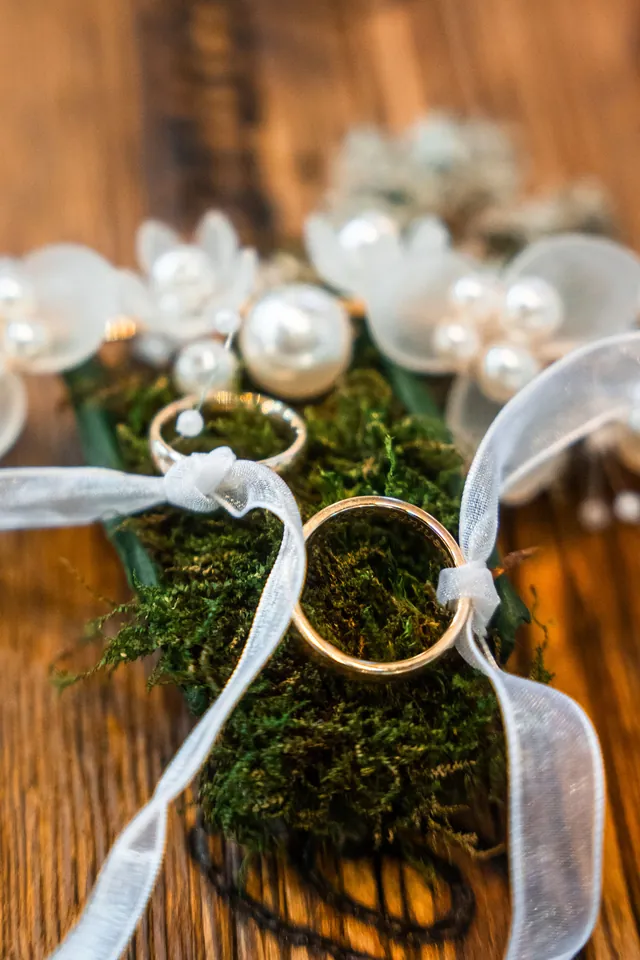 Eheringe auf dem Ringkissen, Hochzeit in der Schleifenmühle Dettenheim-Rußheim