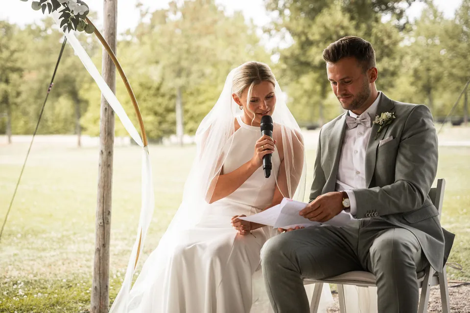 Eheversprechen unter dem Sonnensegel, Hochzeit im Eichenstolz Ladenburg
